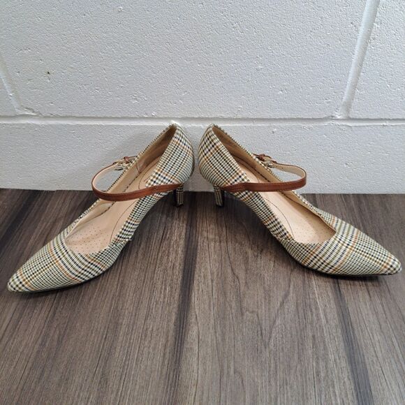 Life Stride Plaid 3" Heels. Women's Sandrine Pointed Toe Strapped Pumps Size 9M - Picture 4 of 7
